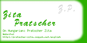 zita pratscher business card